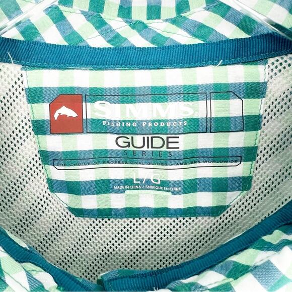 Simms Guide Series Vented Pearl Snap Button Down Fishing Top L - Picture 5 of 6
